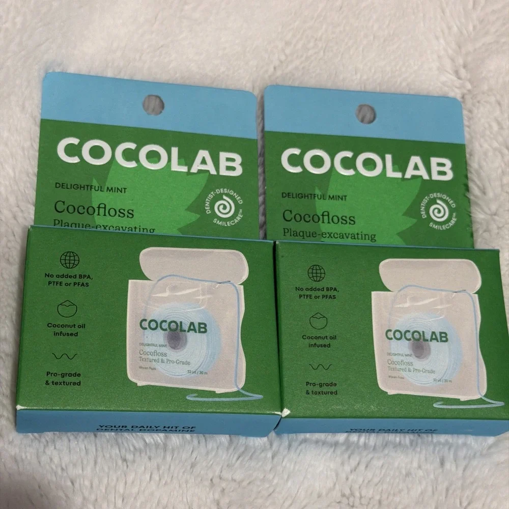 (LOT OF 2) Cocolab Coco Floss Delightful Mint 33yd